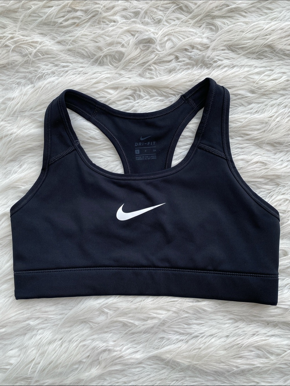 Nike | Black Sports Bra with White Swoosh